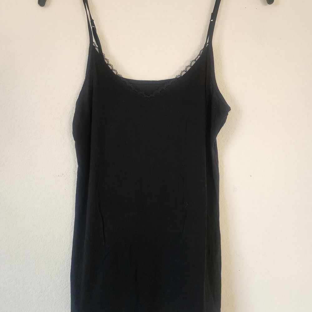 Black Ribbed Cami Top by a.n.d eway Size Small